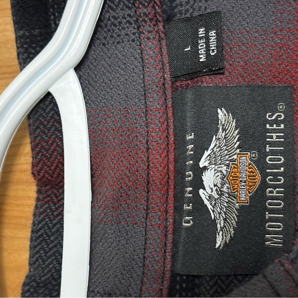 Harley-Davidson Black and Red Checkered Shirt